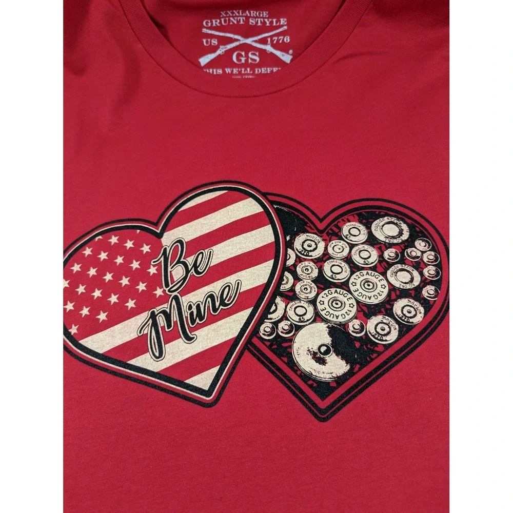 New‎ No Tags Grunt Style Mens 3XL Be Mine red T Shirt Valentines Day